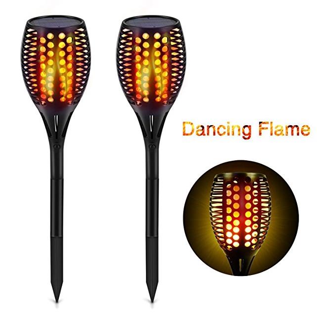 solarne ścieżki touch lights 96 LED dancing flame flaming flakering tiki palnik wodoodporny