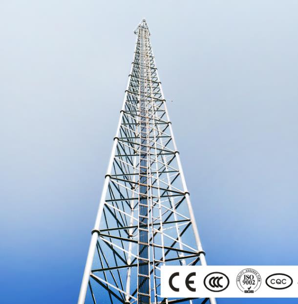 CCTV monitoring biegun dla bezpieczeństwa na zewnątrz, silna wieża ze stali wiatrowej