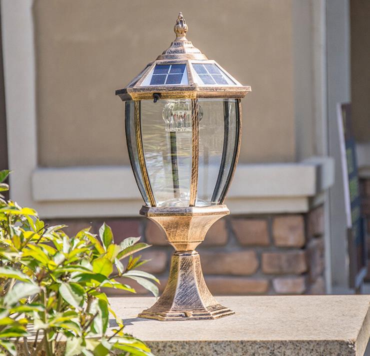 lampa słoneczna na zewnątrz wodoodporna lampa ogrodowa w europejskim stylu